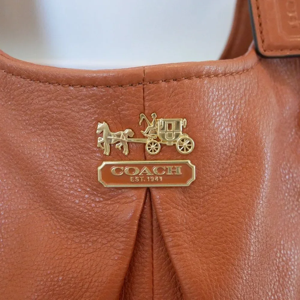 Coach Tan Leather Handbag - Picture 3 of 10